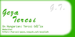 geza tercsi business card